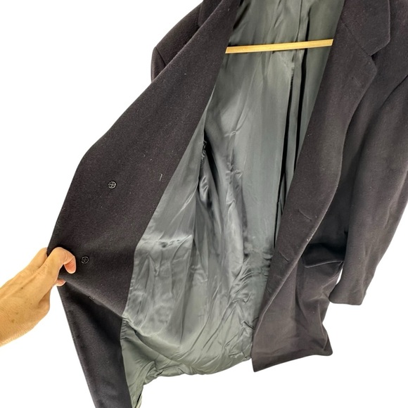 Neiman Marcus vintage heavy lined 46” chest Navy Cashmere Overcoat - Picture 6 of 16